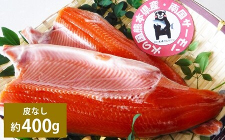 ＜ R8年熊本地震復興支援 ＞南国サーモン 約400g （皮なし） 200g×2個 サーモン 鮭 サケ さけ 刺身 焼き鮭 魚 魚介 冷蔵 熊本県 上天草市 【2027年3月上旬～4月下旬迄発送予定】