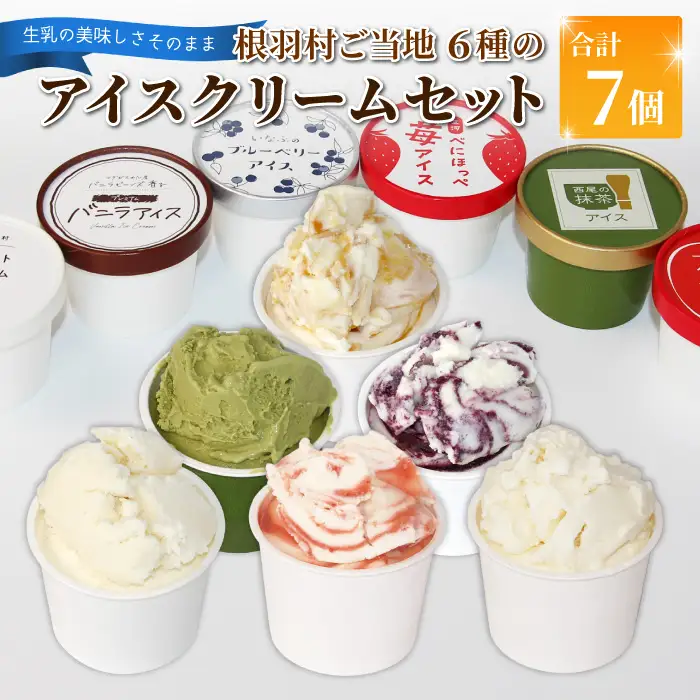 ご当地６種のアイスクリームセット 7個 生ソフトクリームアイス バニラアイス 西尾抹茶 抹茶 りんご 紅ほっぺ いちご 苺アイス ブルーベリー フレーバー 詰め合わせ 根羽村 ネバーランド 6000円