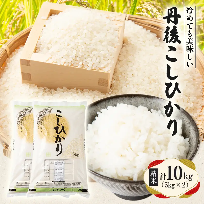 【令和7年産米】京都府与謝野町産 丹後コシヒカリ 精米10kg　もちもち食感が特徴のおいしいお米【1686752】