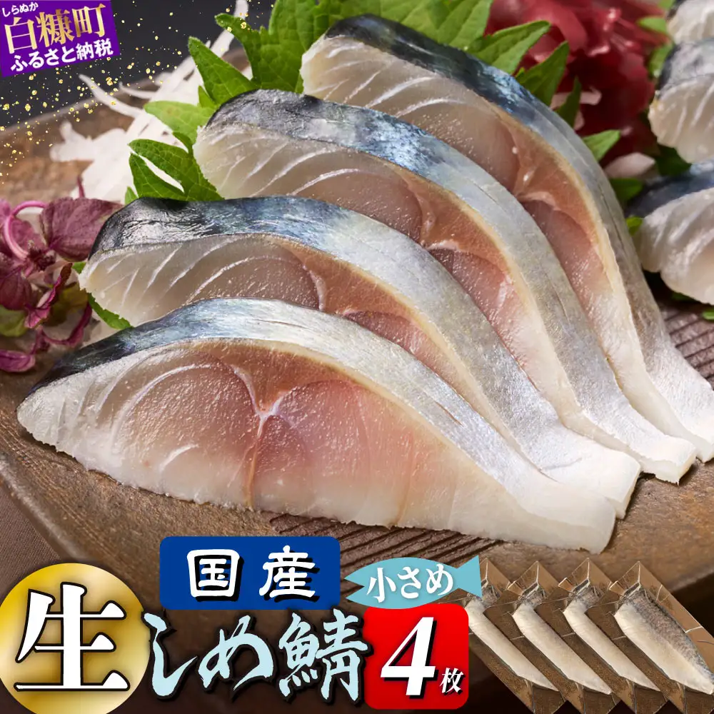 国産 しめ鯖 4枚 （お試し小サイズ） 料亭で味わうまるで「生」のようなしめ鯖をご自宅で。ふるさと納税 北海道 魚 海鮮 しめ鯖 〆鯖 シメサバ しめさば ふるさと納税 魚 北海道 〆鯖 しめさば シメサバ 〆サバ ふるさと 鯖 小分け おつまみ 酒の肴 日本酒 酒 魚介 海鮮 冷凍 国産 人気 訳あり 白糠町_A008-1832-30