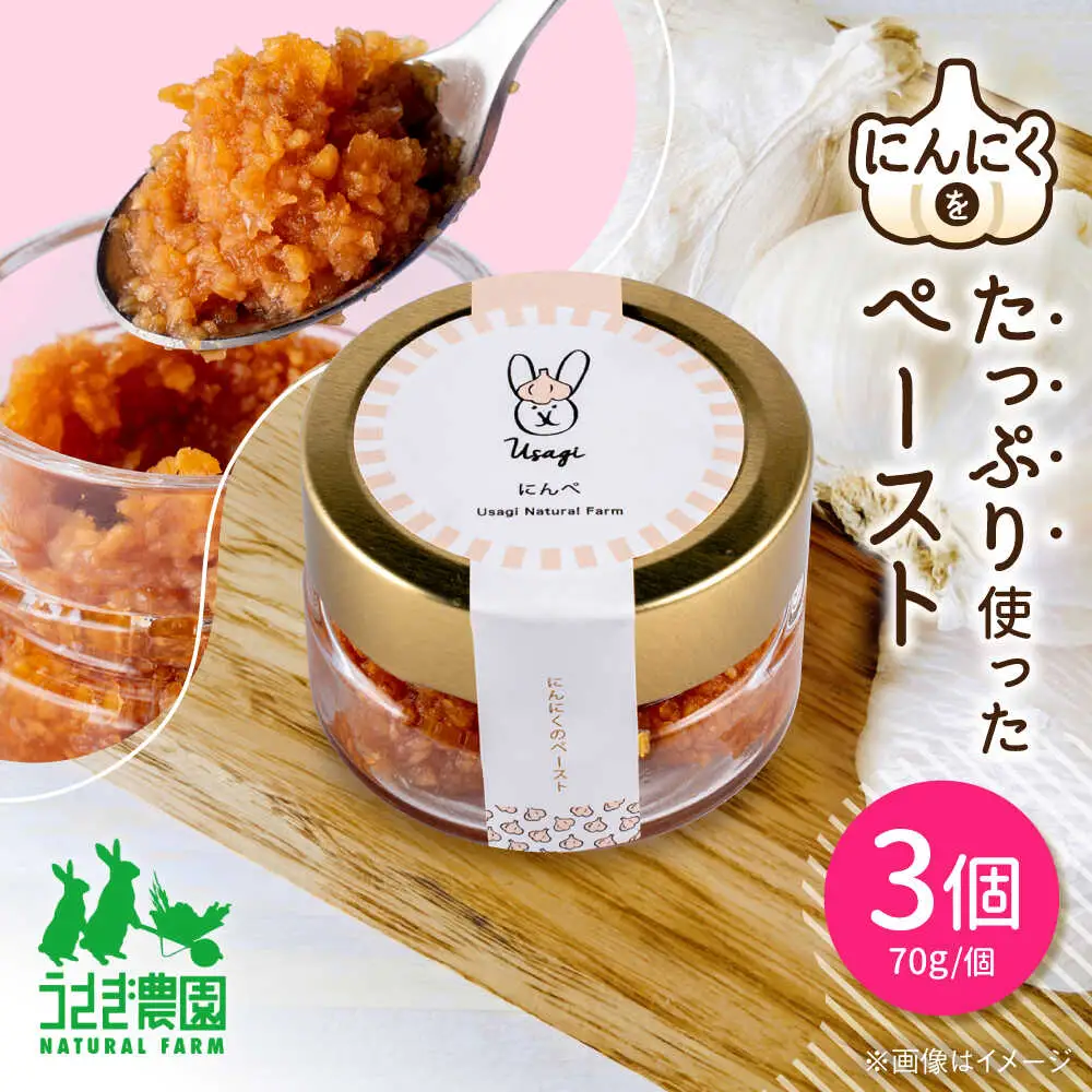 にんぺ にんにくのペースト 3個セット (70g×3個)【うさぎ農園】[AYDJ008]