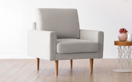 【アイボリー】 高野木工 LEO SOFA レオソファ 1人掛け オーク脚 【5年保証】 ソファ インテリア 家具 1人用 九州 福岡県 筑後市