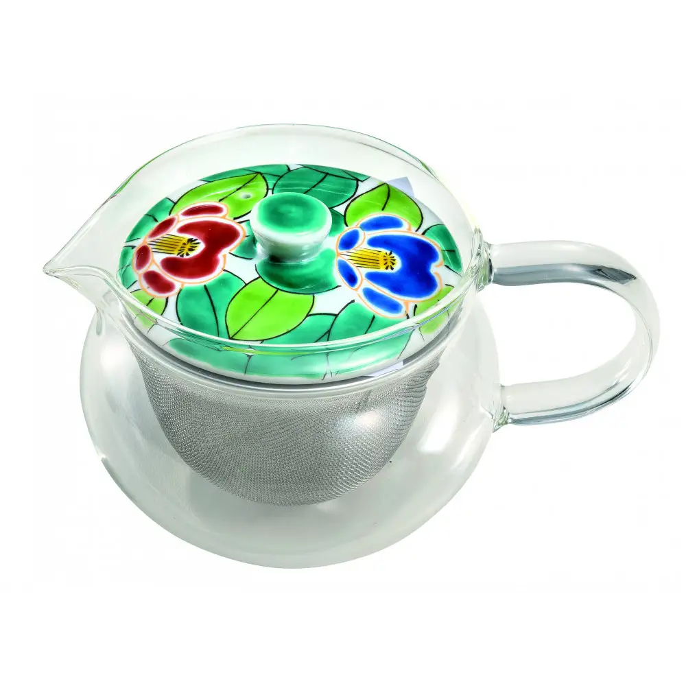 九谷焼 九谷和ポットNAGOMI POT・色絵椿
