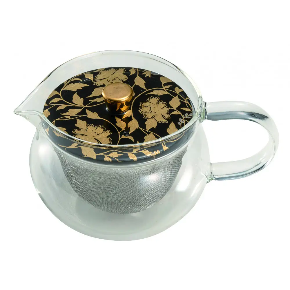 九谷焼 九谷和ポットNAGOMI POT・金襴手　黒