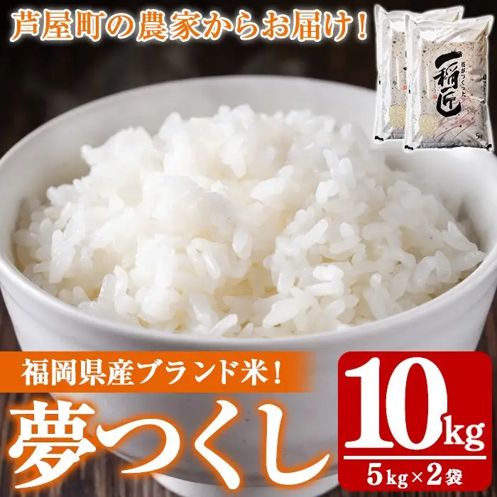 ≪令和7年産≫福岡県産 夢つくし 白米(計10kg・5kg×2袋) 白米 米 お米 おこめ ごはん ゆめつくし 夢つくし ご飯 常温 福岡県産 ブランド米 常温 常温保存 as32-003