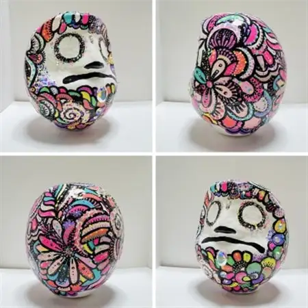 世界にひとつだけの手づくりだるま(縦約9cm×横約7cm)【1676718】