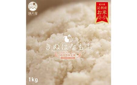 令和7年 足利市産 のりちゃん米 もち米 (きぬはなもち) 1kg＜栽培期間中 農薬・肥料不使用＞ 餅 もち 米 こめ 食品 農家 限定 2025年 年末 正月 新年 贈答 贈り物 ギフト プレゼント 家庭 自宅 栃木県 足利市 F7Z-1719