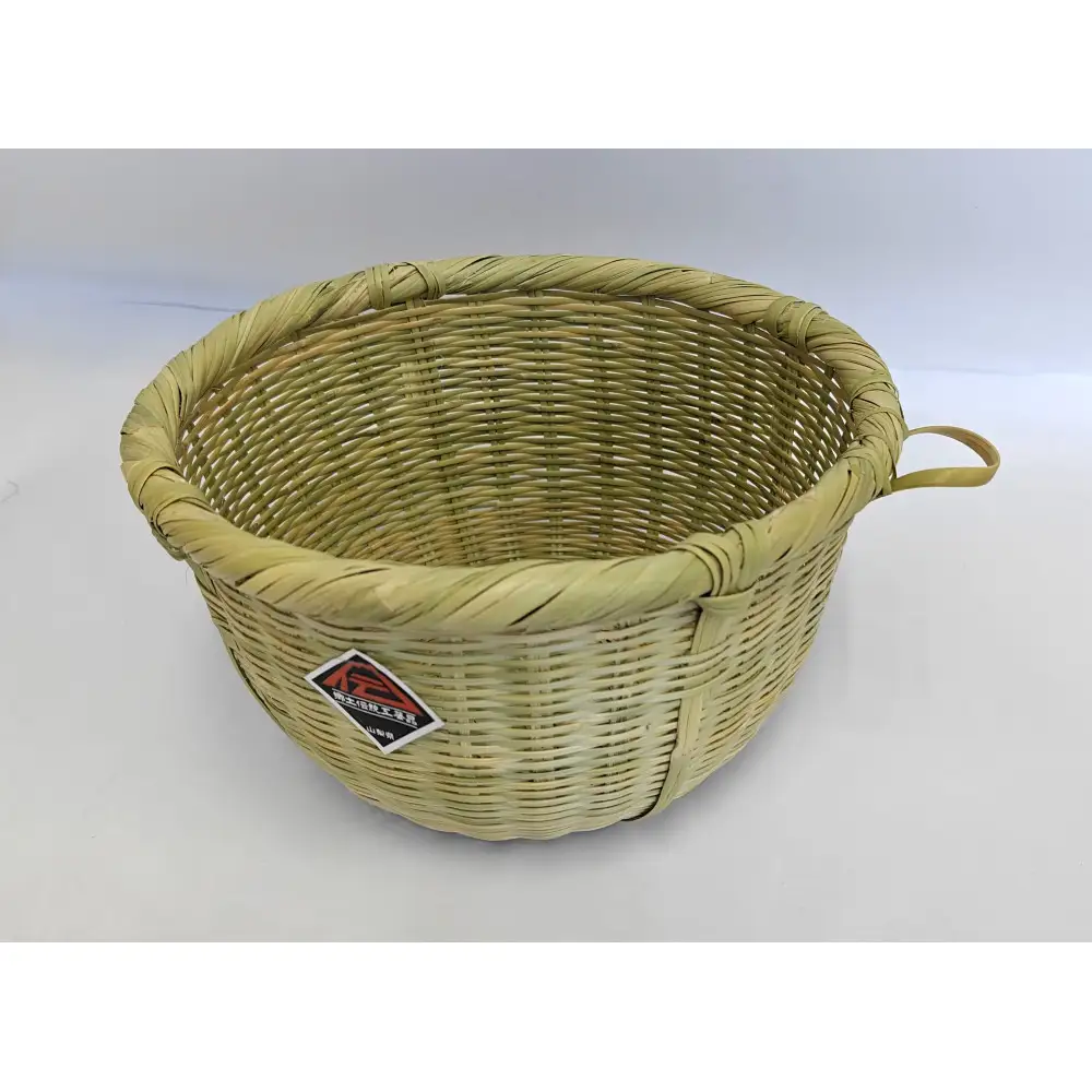 【品切れ中】ぶら下げ耳付き！「米研ぎザル 小(3合用)」富士北麓”勝山”スズ竹細工 山梨県認定郷土伝統工芸品