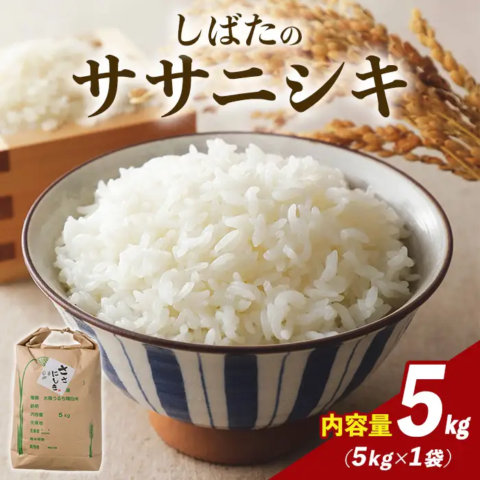 【令和7年産】しばたのササニシキ 精米 5kg 柴田町産 お米 おこめ 米 コメ 白米 ご飯 ごはん おにぎり お弁当 ささにしき【しばたの未来株式会社】sh138