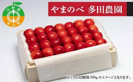 《先行予約》2027年 山形県産 やまがた紅王 特選桐箱詰 約500g やまのべ多田耕太郎のさくらんぼ F4A-1000