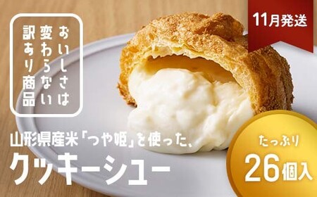 ≪2026年11月発送≫ 訳あり クッキーシュークリーム 26個 ご家庭用 お菓子 洋菓子 小分け スイーツ F2Y-6402