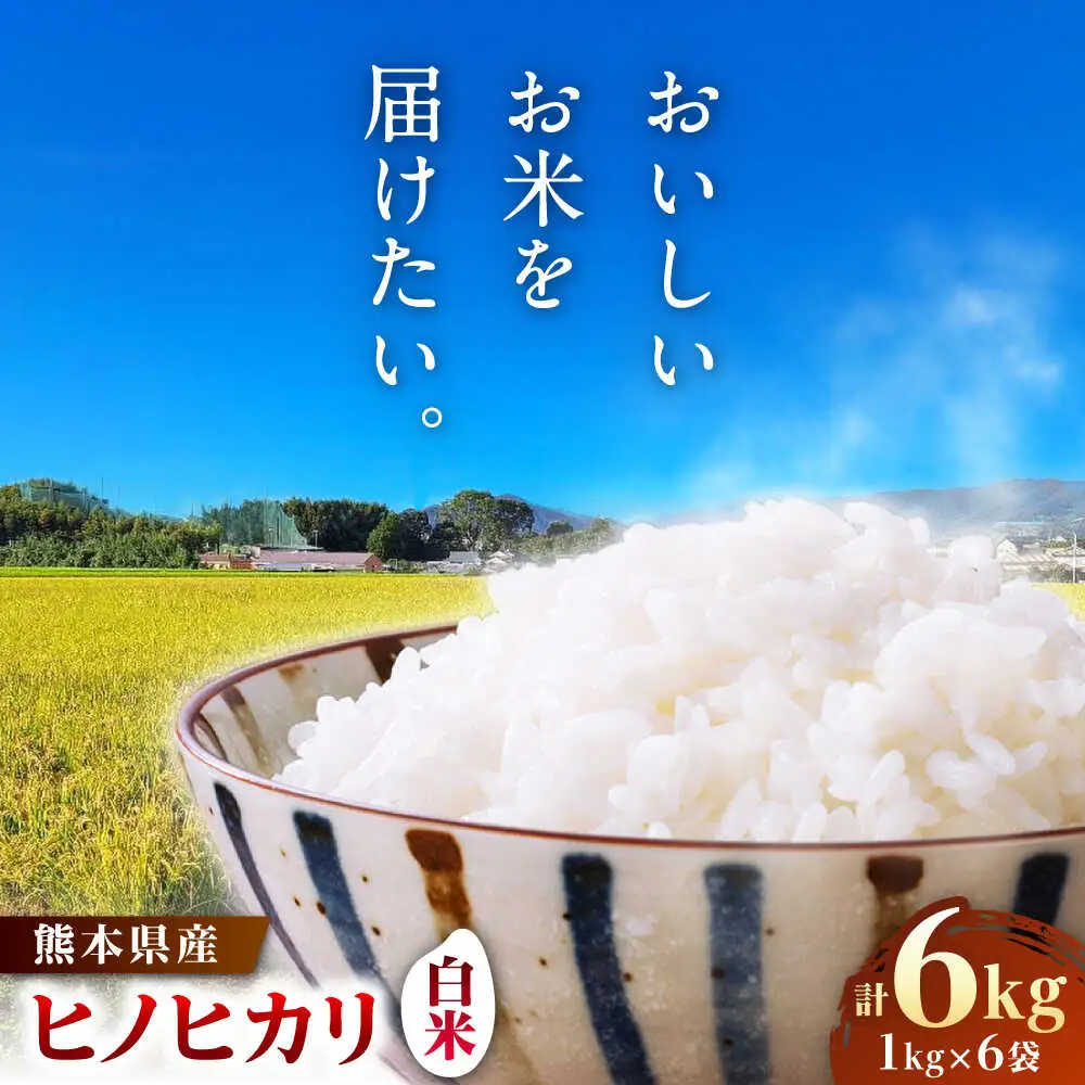  ヒノヒカリ 白米 6kg（1kg×6袋） 【株式会社 岩下農園】[ZFS001]
