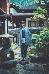 【ODORIGI official】印半纏（gray）