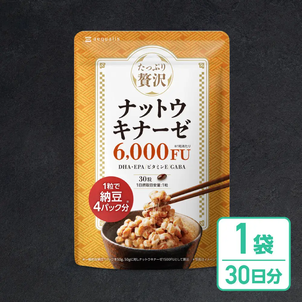 ナットウキナーゼ サプリメント たっぷり贅沢ナットウキナーゼ 1袋