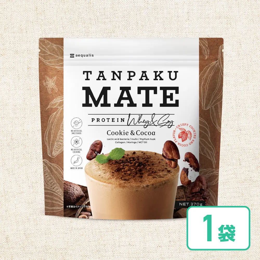 プロテイン タンパクメイト　ココア＆クッキークランチ 1袋