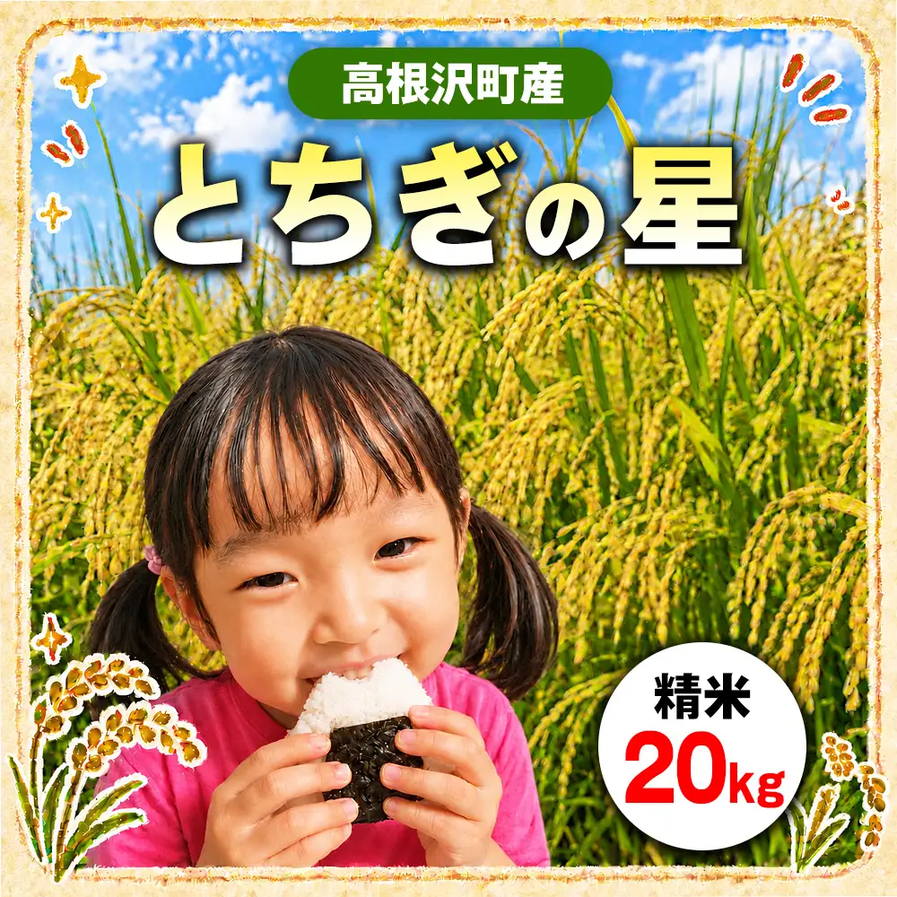 【新米】高根沢町産とちぎの星（精米）20kg ※2026年10月～発送