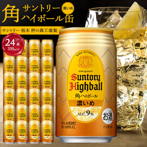 ●〈サントリー〉【隔月定期便】角ハイボール【濃いめ】350ml缶×24本（1ケース）【2か月おき×3回お届け】| サントリー ウイスキー ハイボール ウィスキー SUNTORY 家飲み 宅飲み 定期便 高評価 酒 お酒 角瓶 おすすめ 栃木市