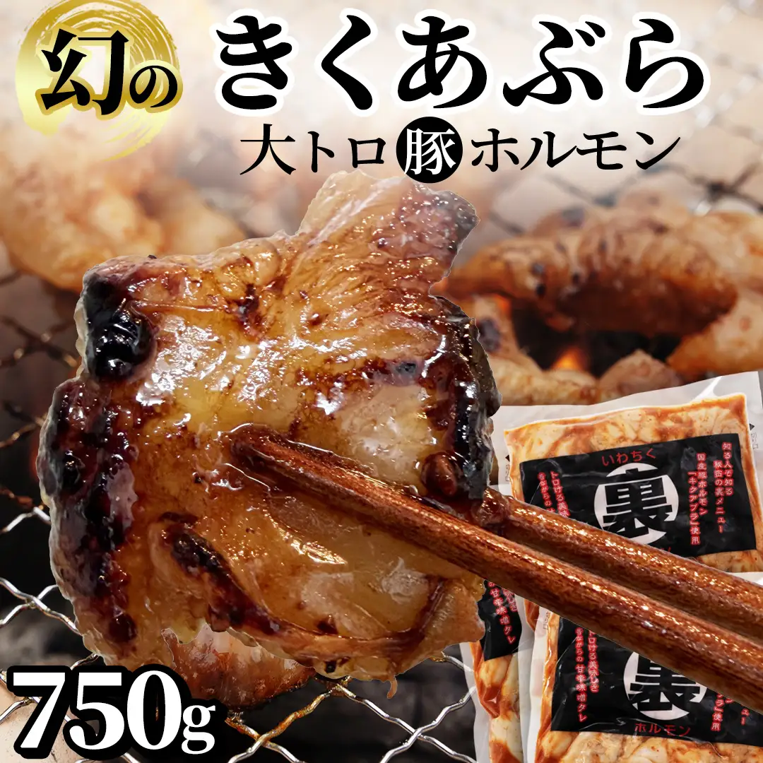 国産豚 大トロホルモン キクアブラ 750g (150g×5) (DV067)