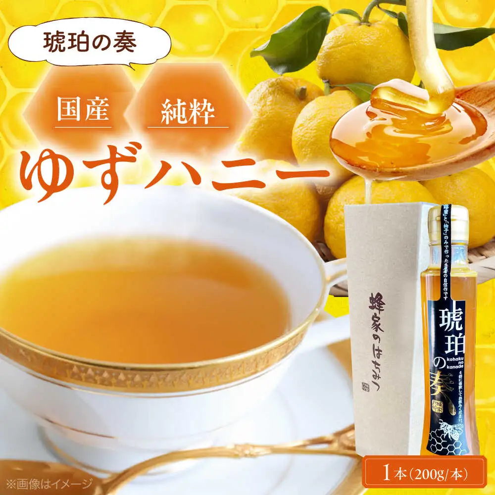ゆずハニー 琥珀の奏 シロップ 200ml×1本 [APCB005] ゆず茶