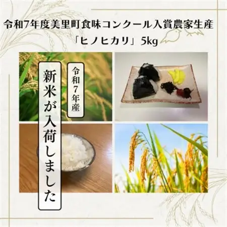 熊本県美里町産ヒノヒカリ　5kg_白米 お米 米 ごはん 食味コンクール入賞生産者_【1692902】