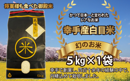 【令和7年産米】幻のお米 日本一美味 と言われた 白目米 5kg - お米 白米 精米 御納米 ごはん