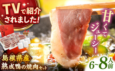 島根県産野草ミネラル熟成鴨の焼肉セット（6?8人前）島根県雲南市/鴨専門店カナール[AIDC005]