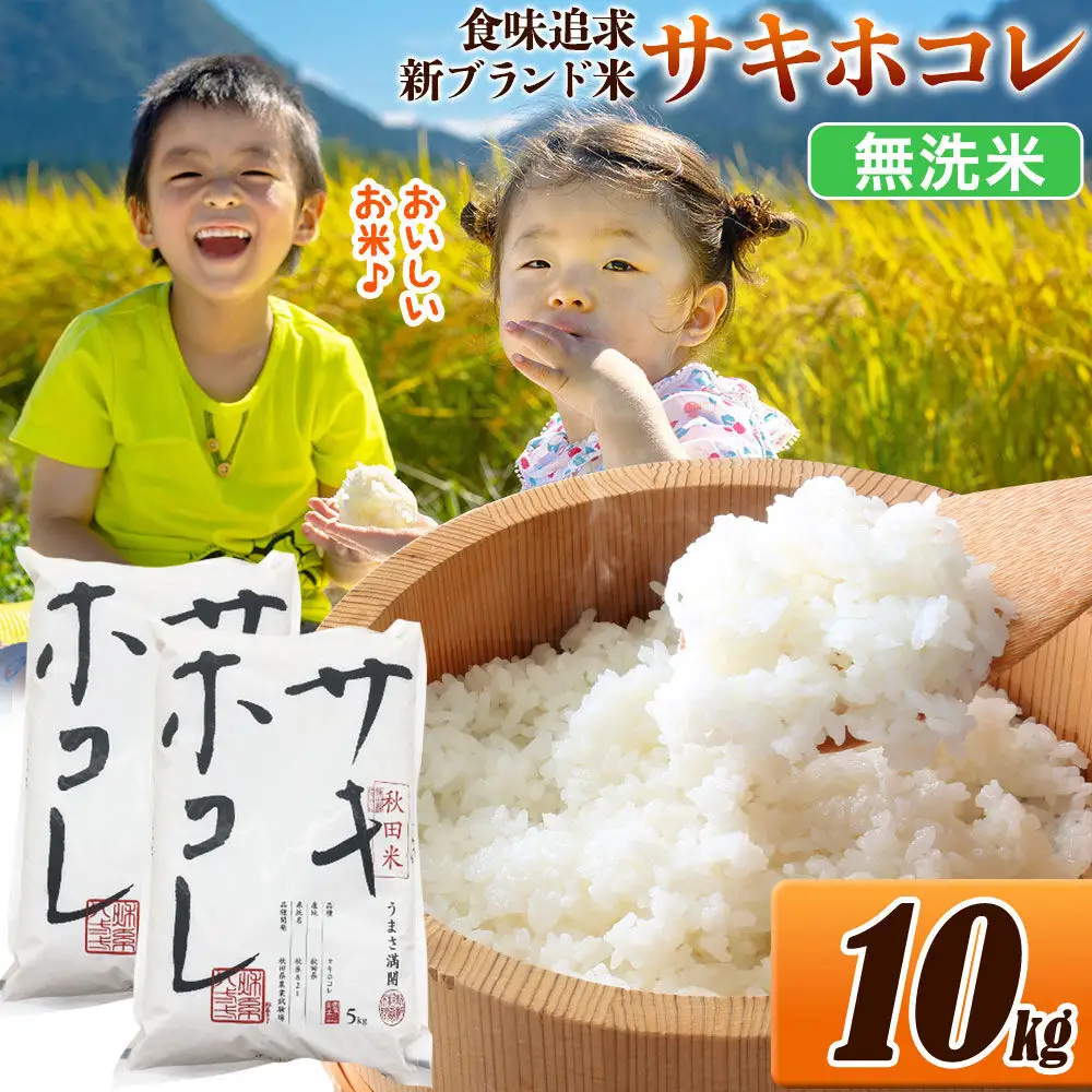 米 サキホコレ【無洗米】米どころ 秋田県産 令和7年産 10kg（5kg×2袋）大仙市