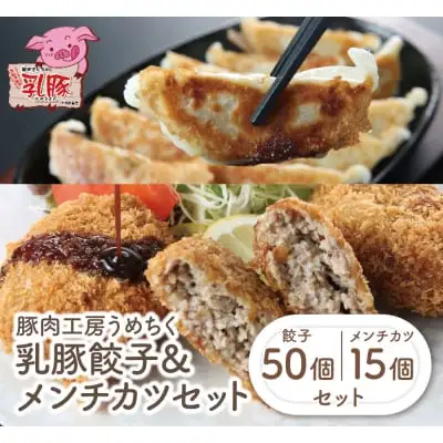 Z04-10 乳豚 餃子50個＆メンチカツ15個セット メンチカツ