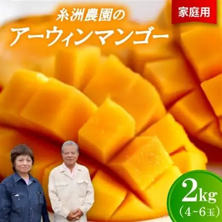 【2027年7月から順次発送・家庭用】糸洲農園のアーウィンマンゴー2kg(4～6玉)【配送不可地域：離島】【1694624】