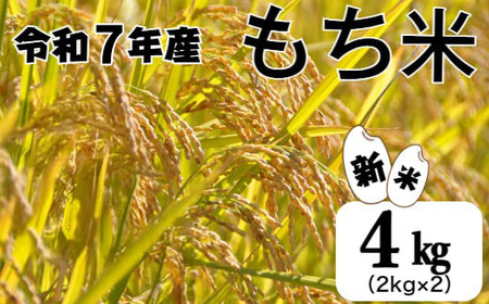 ≪数量限定≫  令和7年産 『 もち米 』 ４ｋｇ（ 2kg × 2袋 ）