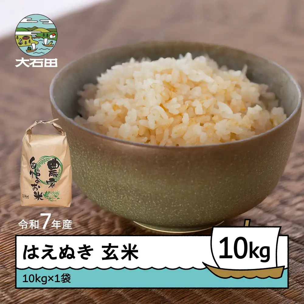 令和7年産 はえぬき  玄米 順次発送 10kg 10kg×1袋 山形県産 ap-hagxa10x1-0