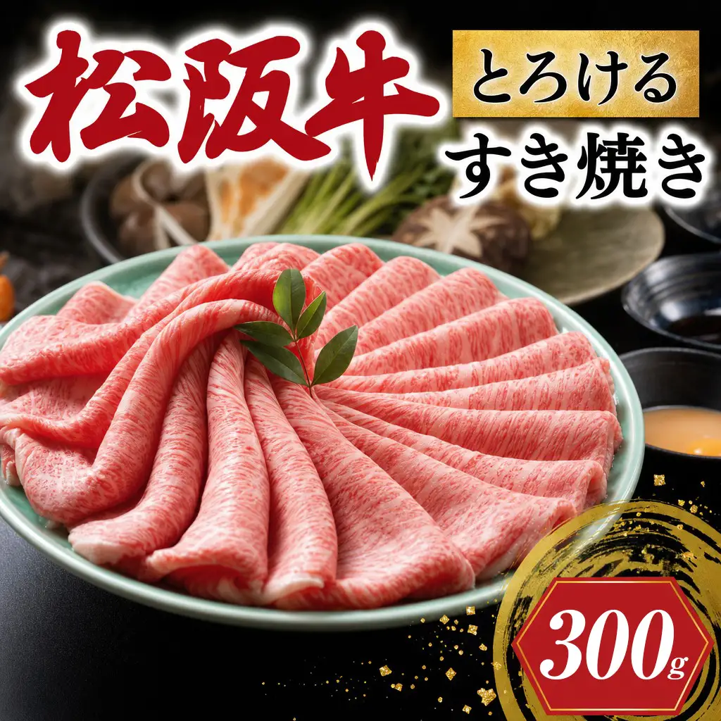 松阪牛 とろける すき焼き 300g 牛追道中 US20