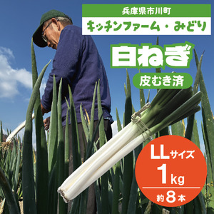 キッチンファームみどりの白ねぎ LLサイズ 1kg （皮むき済み） 006KM01N.／ねぎ ネギ 白ネギ 白ねぎ