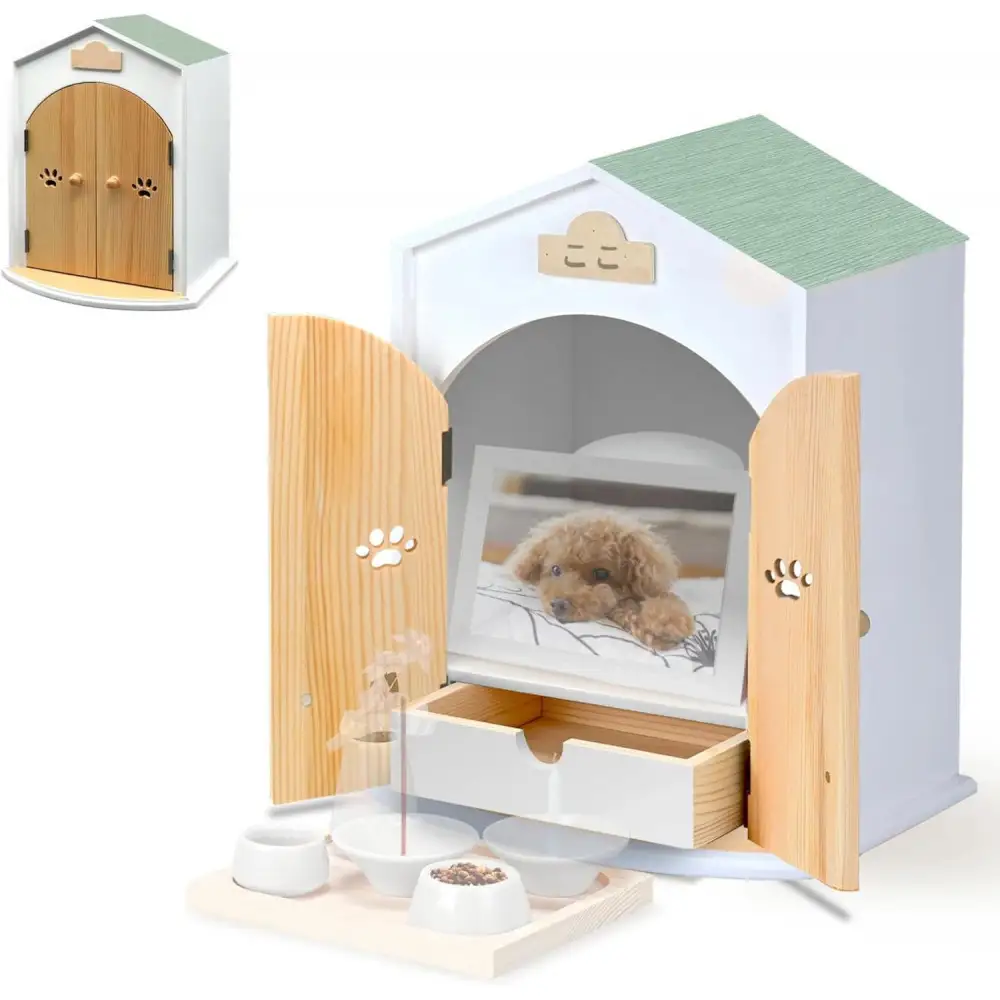 ペット用仏壇 AngelHouse天使のおうち型仏壇　パステルグリーン
