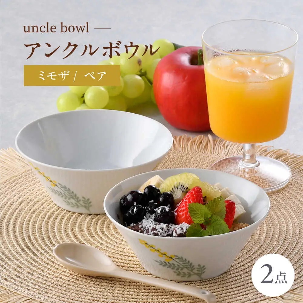 【波佐見焼】mimosa アンクルボウル 2個セット【トーエー】[QC86]