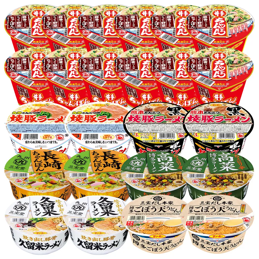井手ちゃんぽん・カップ麺詰合せ 各1ケース(計24個) K001085