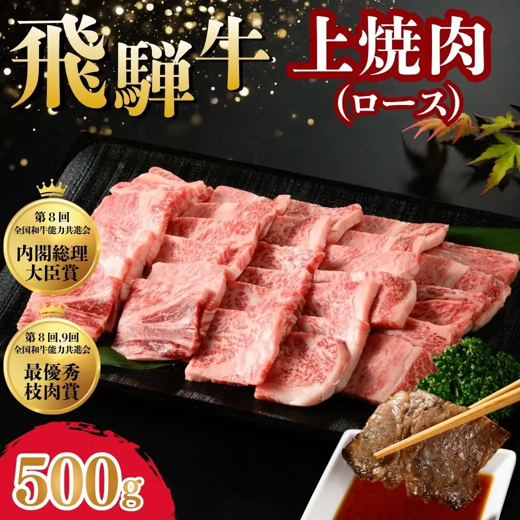 飛騨牛 上焼肉（ロース） 500g ※離島への配送不可