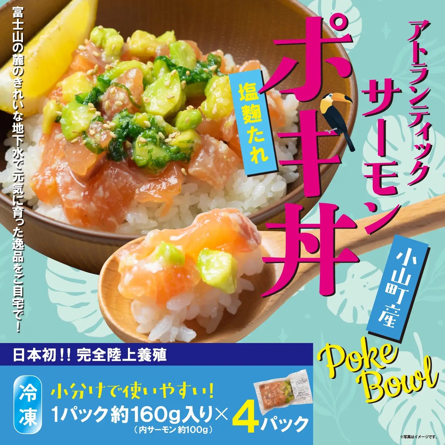 ポキ丼 サーモン 冷凍 約160g×4P 塩麹たれ サーモン 海鮮丼