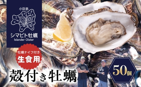牡蠣 シマビト 殻付き 小豆島産 牡蠣【50個】【生食用】