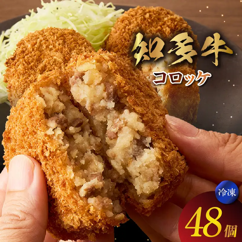 知多牛100%使用コロッケ【（70g×3個）×16袋 計48個入り】 / 国産牛 牛肉 牛100% コロッケ 知多牛 惣菜 ブランド牛 グルメ 冷凍 簡単調理 さくさく お取り寄せ 子供 お弁当 人気 愛知県 常滑市