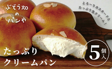 たっぷりクリームパン　5個入り myz06 myz11 myz19