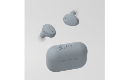 ANC完全ワイヤレスイヤホン final ZE300 SKY GRAY/ ZE3000の小型モデル /ノイズキャンセリング/ノイキャン/外音取り込み/マイク付き