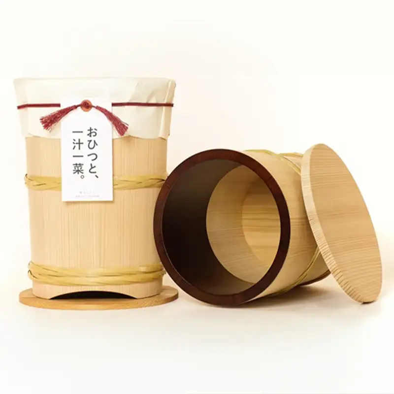 みそ櫃（味噌仕込み用木桶）出来高3kg用 キッチン用品 調味料入れ 保存容器 ご飯 みそ 木製 杉 かわいい おしゃれ おひつ 木のぬくもり 丁寧な暮らし キッチンツール