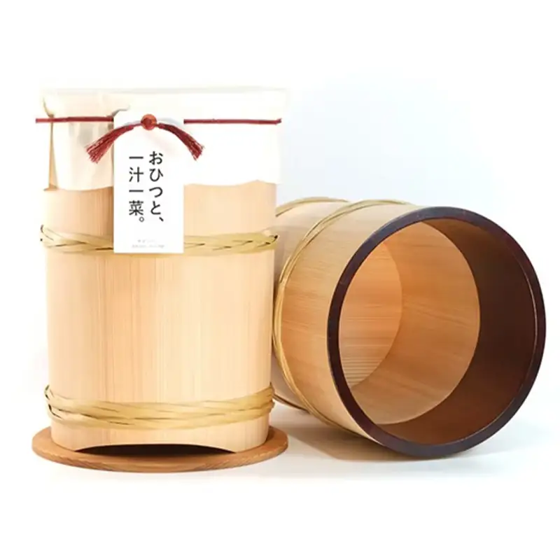 みそ櫃（味噌仕込み用木桶）出来高6kg用 キッチン用品 調味料入れ 保存容器 ご飯 みそ 木製 杉 かわいい おしゃれ おひつ 木のぬくもり 丁寧な暮らし キッチンツール