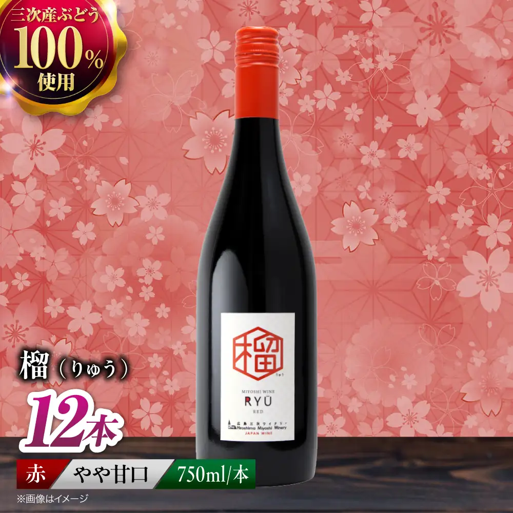 赤ワイン 榴 りゅう RYU 750ml×12本 [APAZ136]赤ワイン