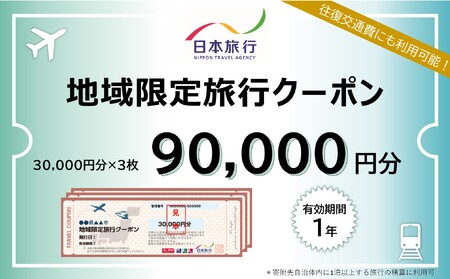 A109　山口市宿泊プランコーディネート券（90000円分）日本旅行 地域限定旅行クーポン