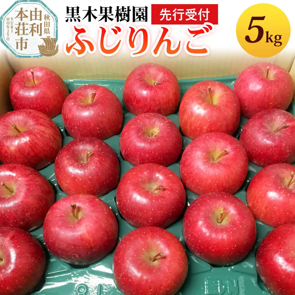 《先行受付》りんご（ふじ）5kg 黒木果樹園のりんご（12月上旬～1月下旬に発送）