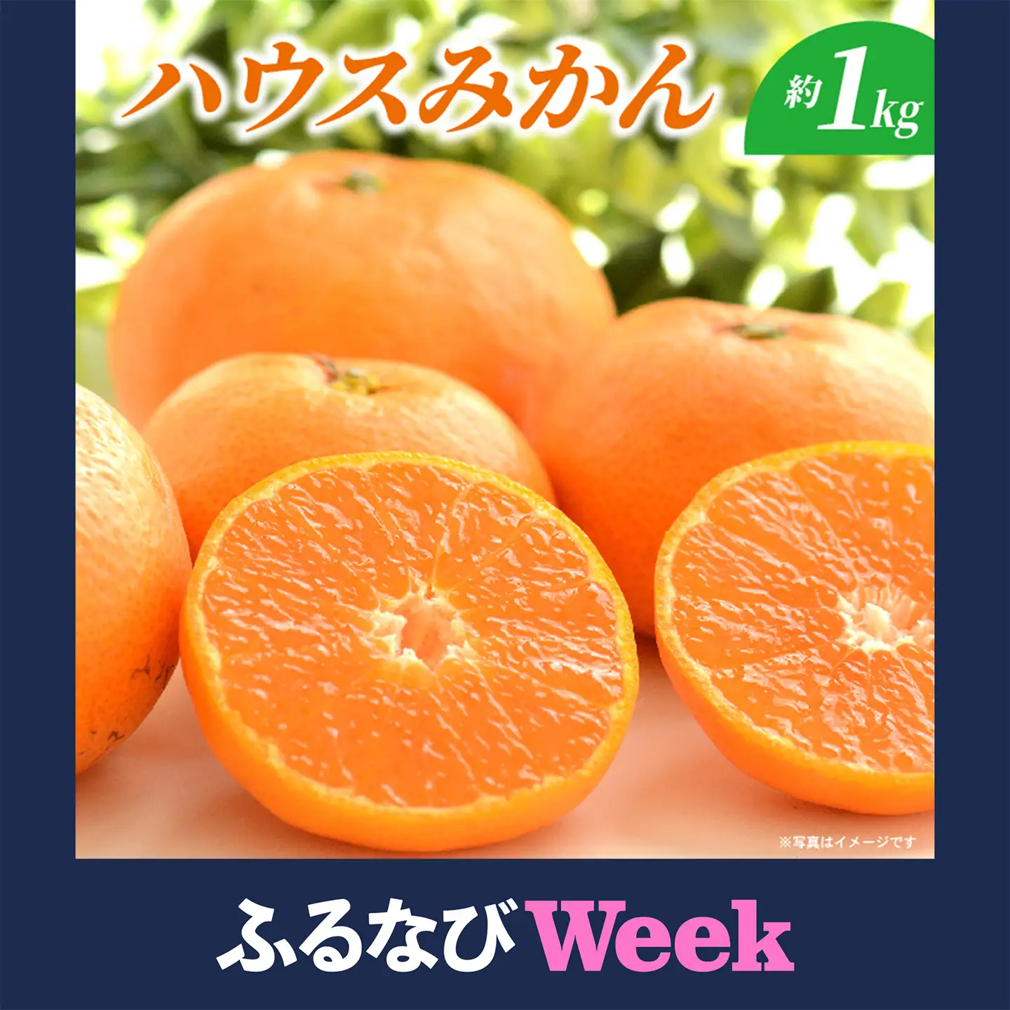 【ふるなびWEEK対象】ハウスみかん 約1kg _c-139