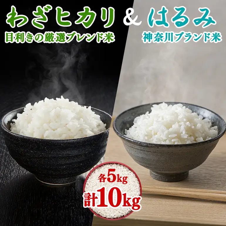 《10月下旬より順次発送》令和8年産 目利きの厳選ブレンド米とはるみの食べ比べセット 各5kg (合計10kg) 五つ星お米マイスター親子プロデュース！ [1283]