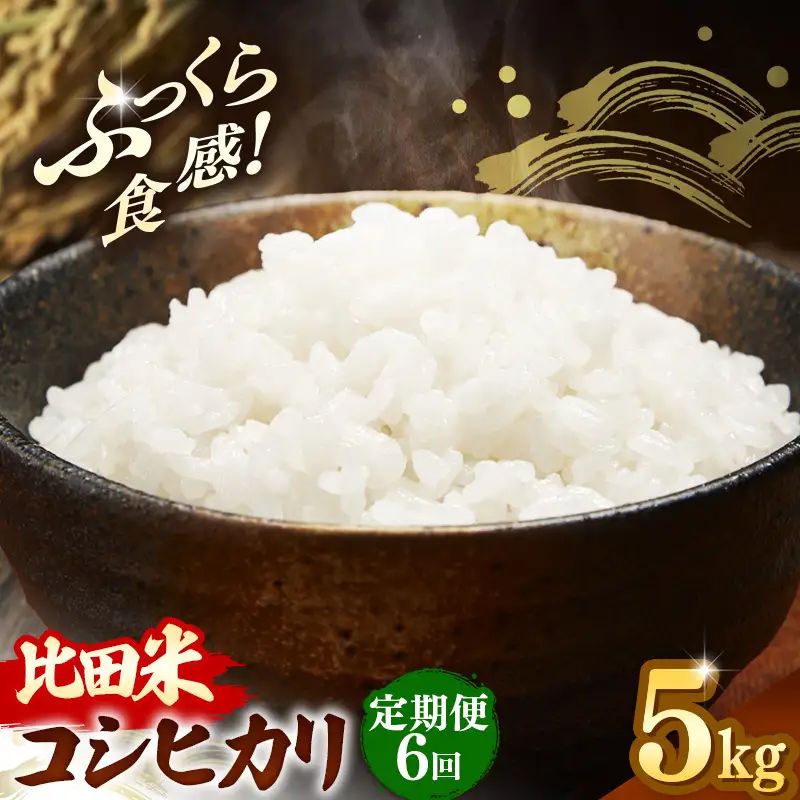 比田米 コシヒカリ(精米)5kg×6回 定期便【令和7年産 米 お米 こしひかり ごはん ご飯 国産】【価格変更】【90-EC-41】